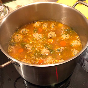 Escarole Soup With Meatballs