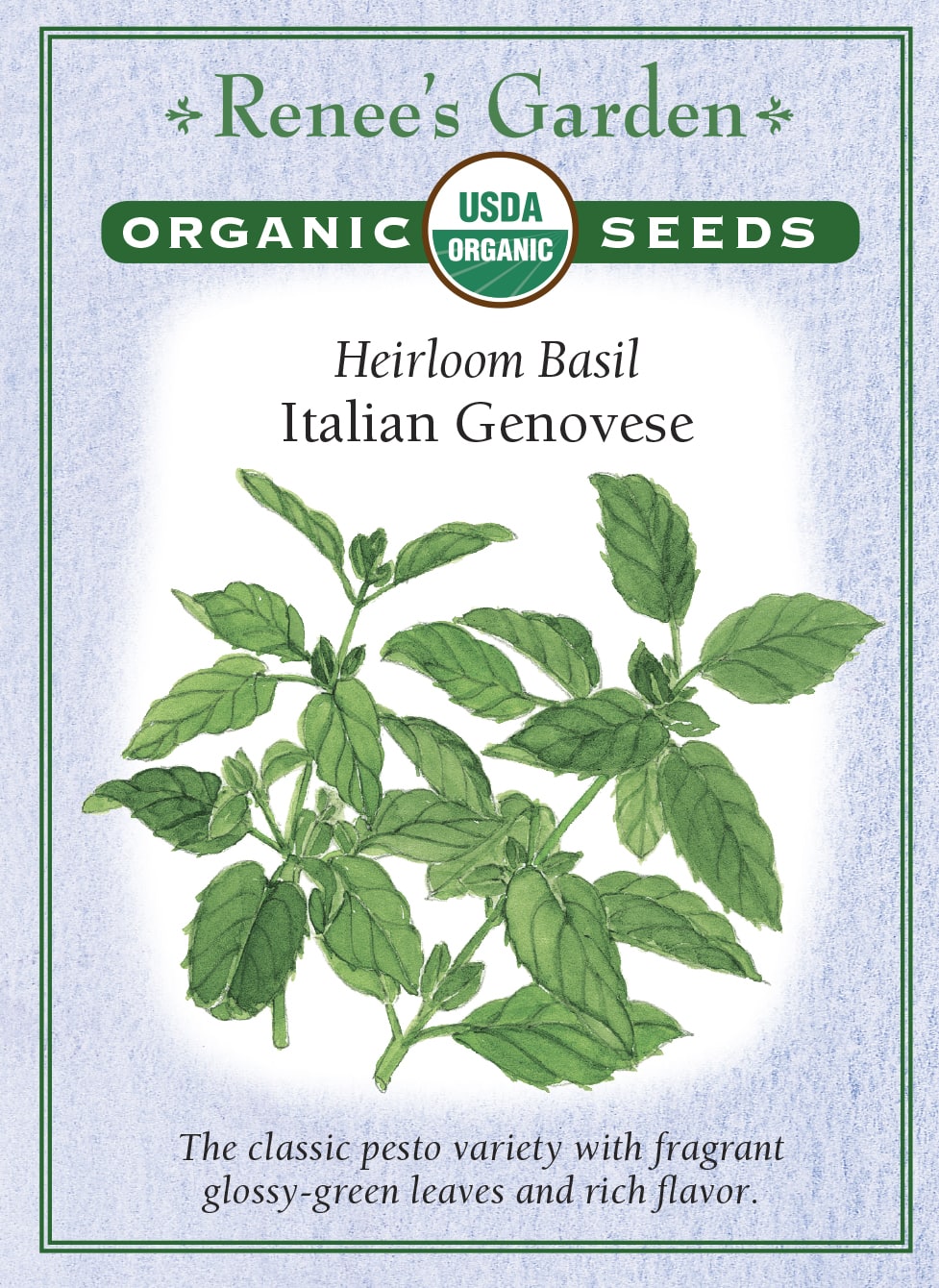 basil seeds for garden Renee's Garden Heirloom Basil Italian Genovese Seeds