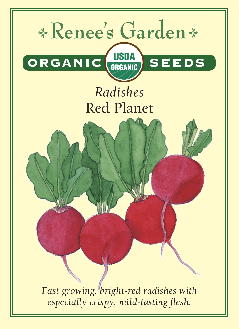 renee's garden organic seeds Renee's Garden Radishes Red Planet Seeds