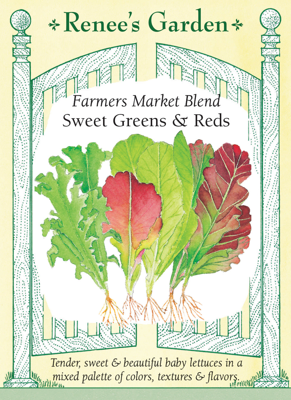 market garden seeds Renee's Garden Farmers Market Lettuce Blend Sweet Greens & Reds Seeds