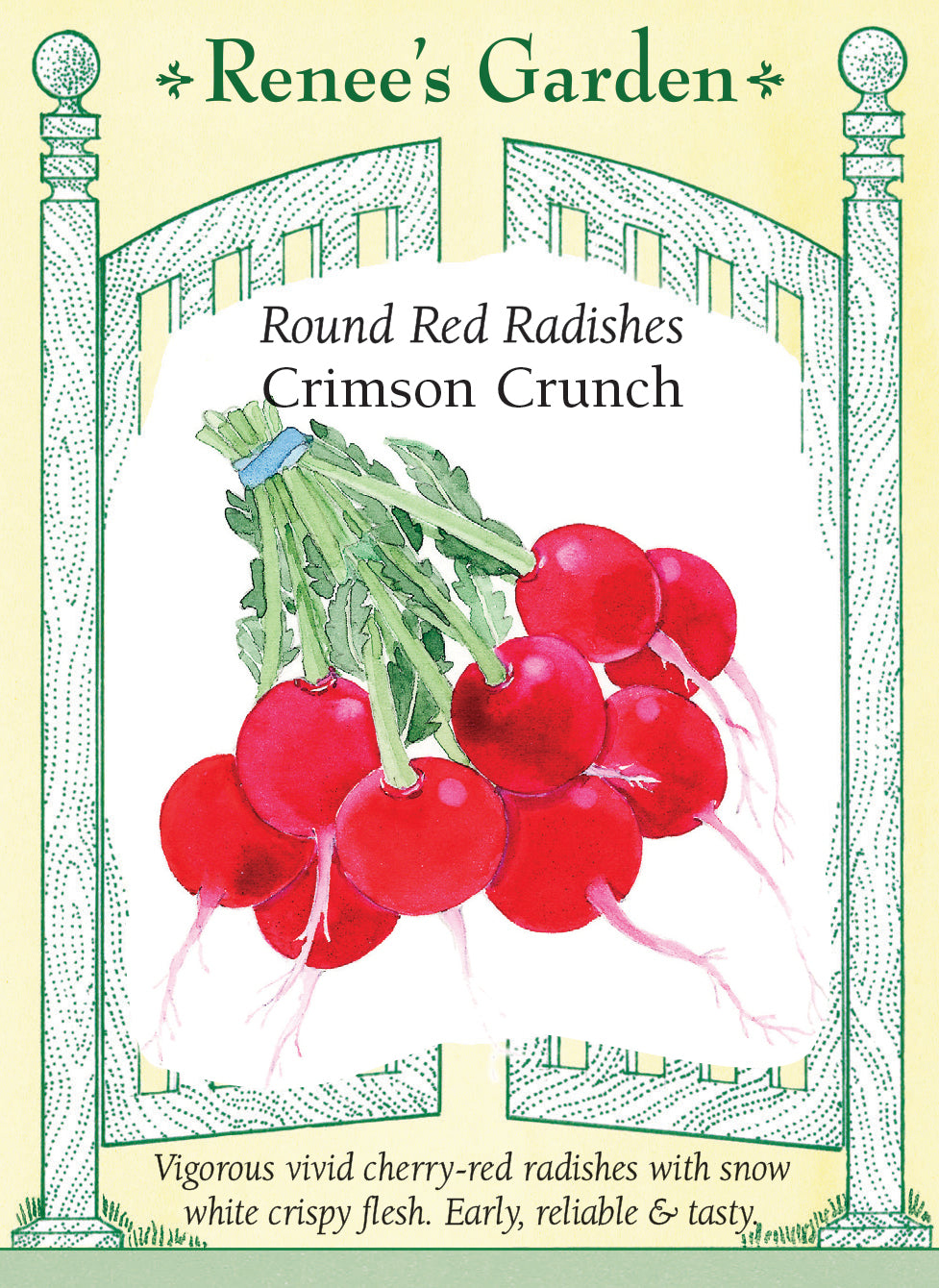 bunnings strawberry seeds 'Crimson Crunch' Round Red Radishes