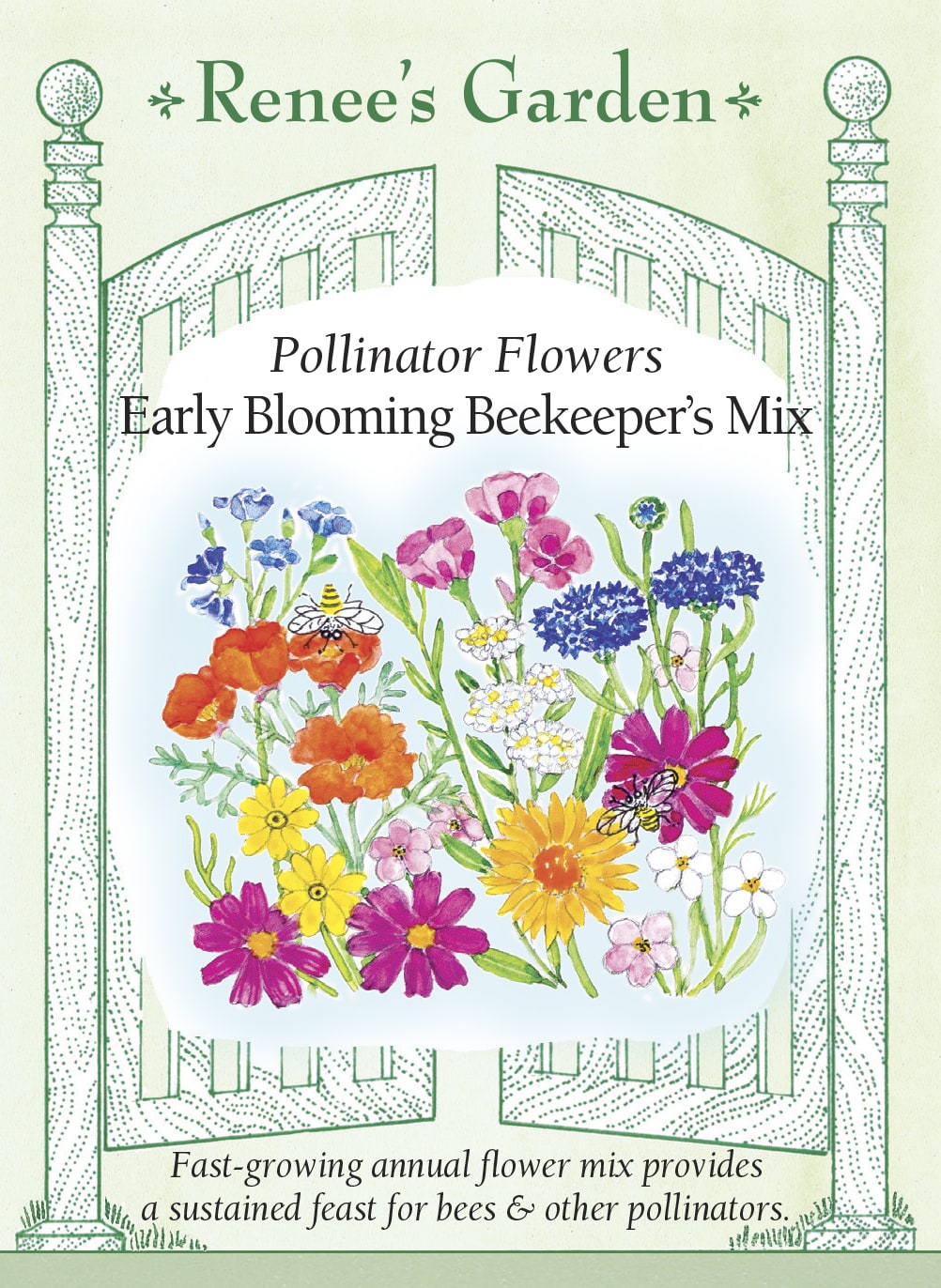 renee's flower seeds 'Early Blooming Beekeeper's Mix' Pollinator Flowers