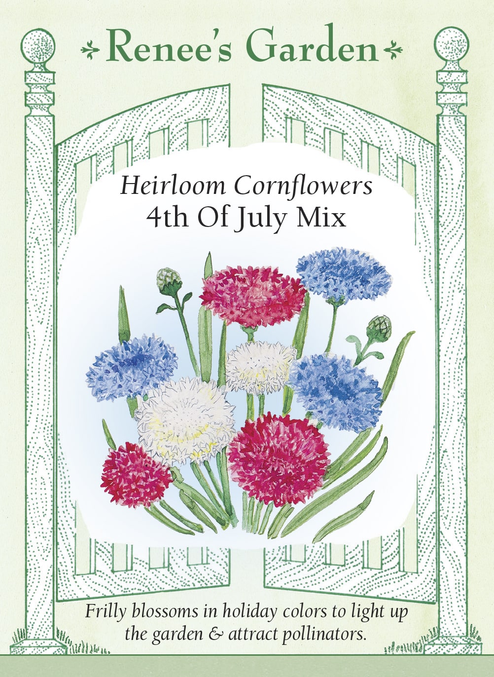 july flower seeds '4th of July Mix' Heirloom Cornflowers