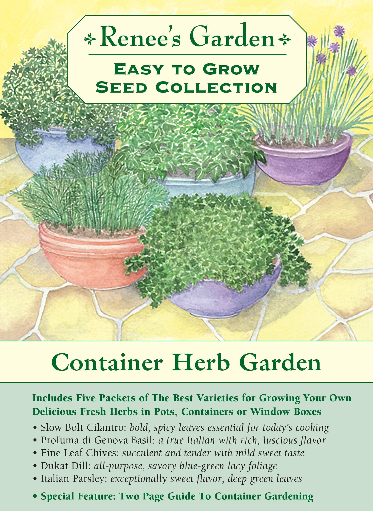 container garden seed collection 'The Container Herb Garden' Easy To Grow Collection