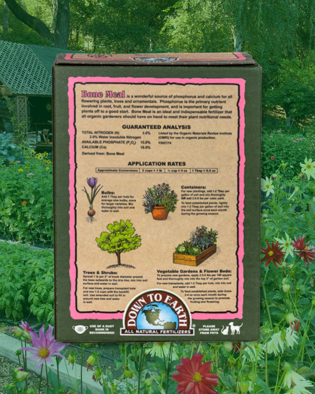 Down To Earth Bone Meal 3-15-0 Organic Fertilizer