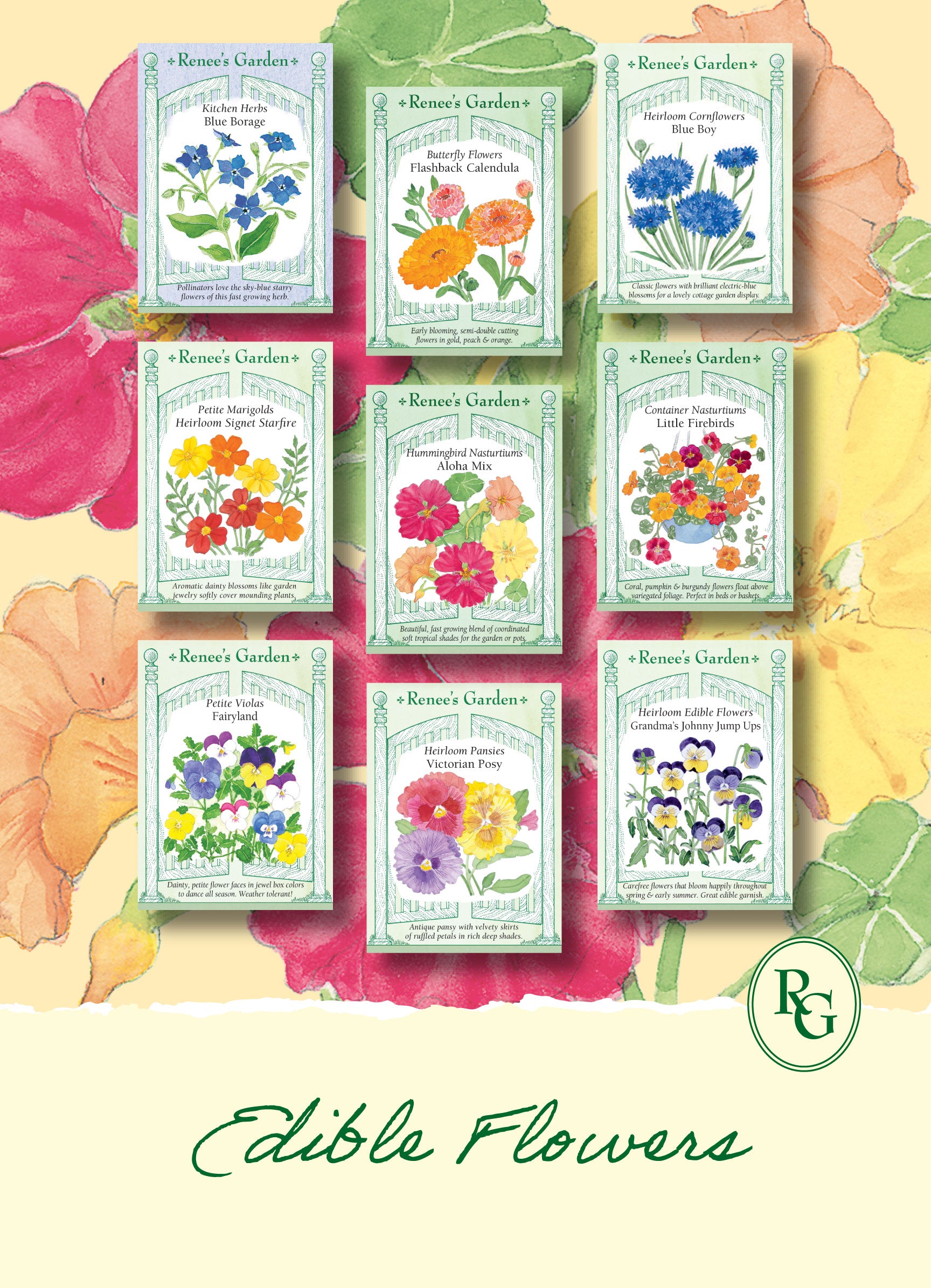 Edible Flowers Bundle – Renee's Garden