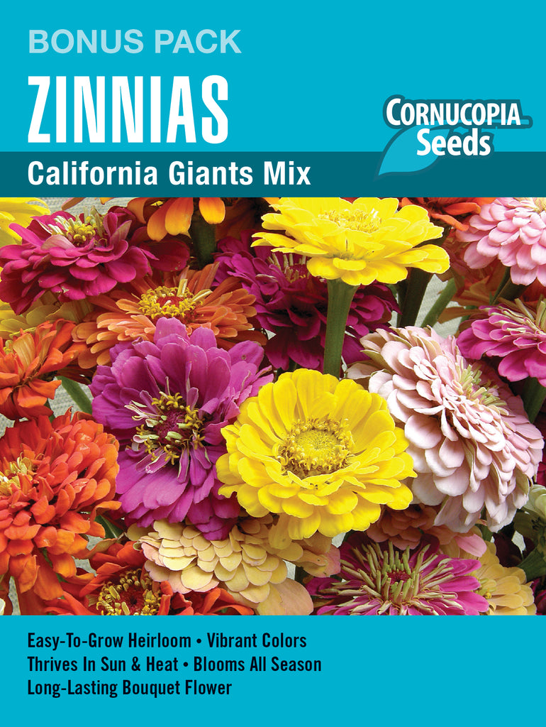 California Giants Mix Zinnias