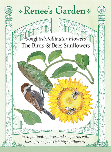 flower seeds for honey bees The Birds & Bees Sunflowers' Songbird/Pollinator Flowers – Renee's Garden