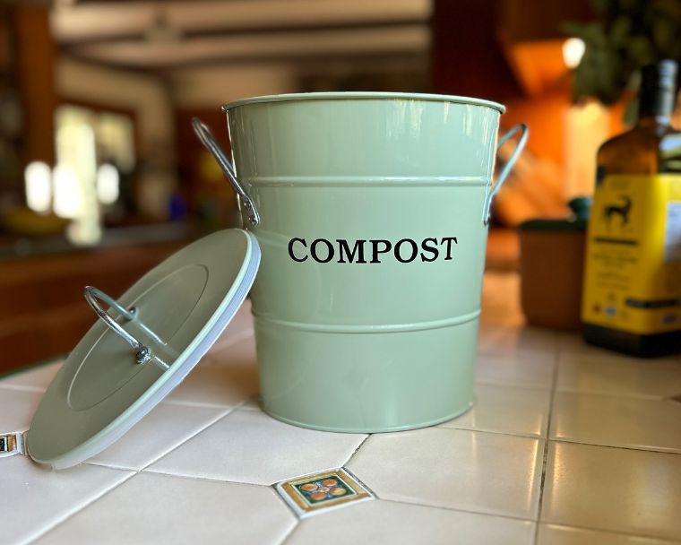Exaco 2 in 1 Compost Bucket, White
