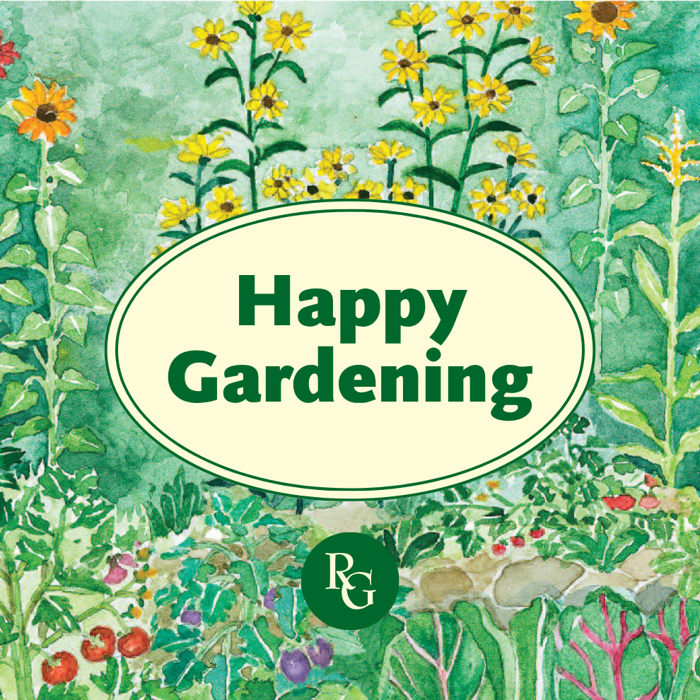 Happy Gardening (oval)